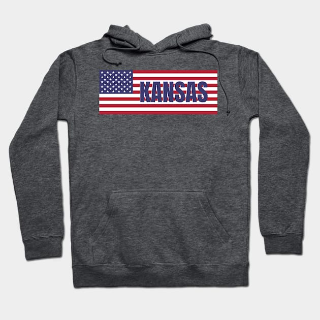 Kansas State in American Flag Hoodie by aybe7elf